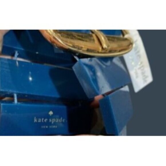 NEW-Kate Spade New York Blue Resin Bracelet With Gold Buckle Accent - Picture 5 of 8